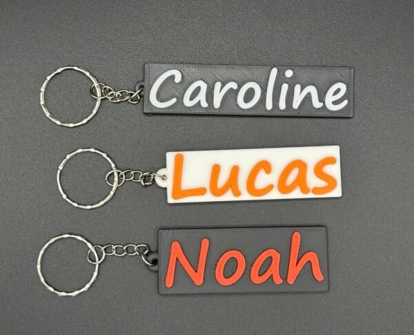 Llaveros personalizados con sus nombres